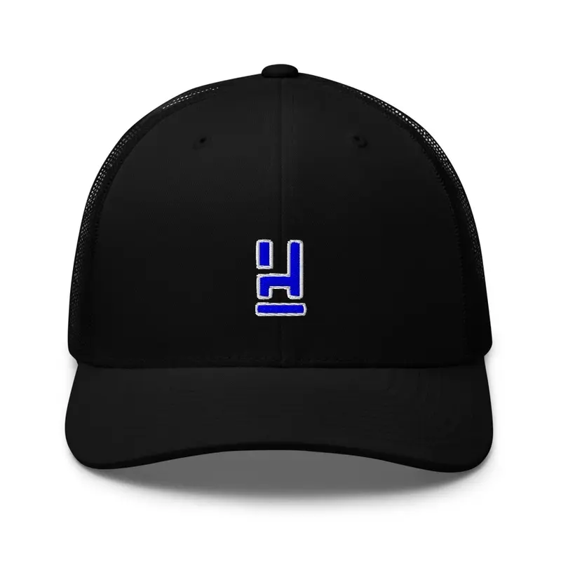 Blue/White Logo Trucker Hat