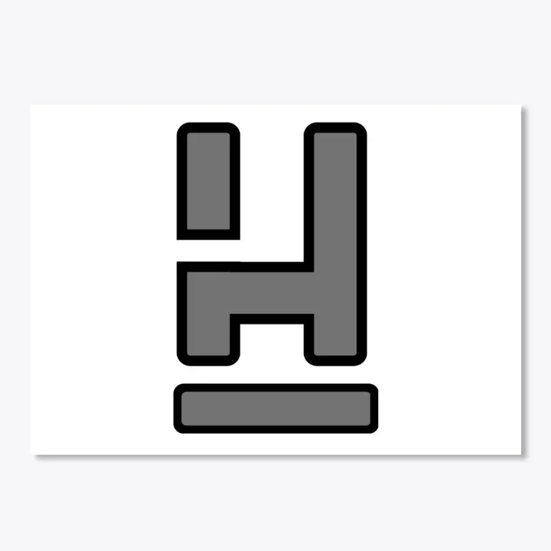 Gray "H" Logo Sticker