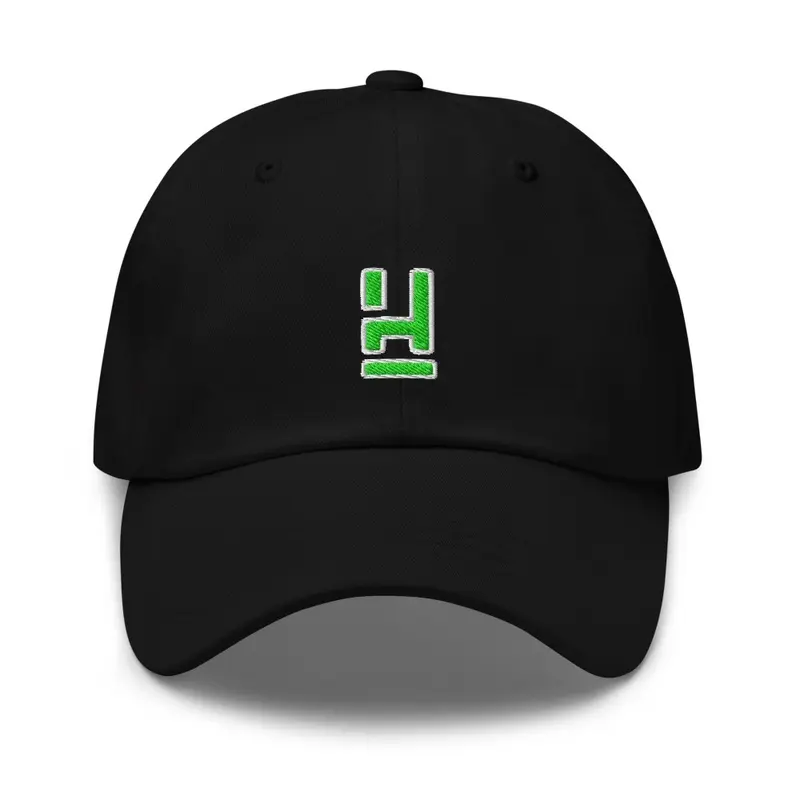 Lime Green/White Logo Dad Cap