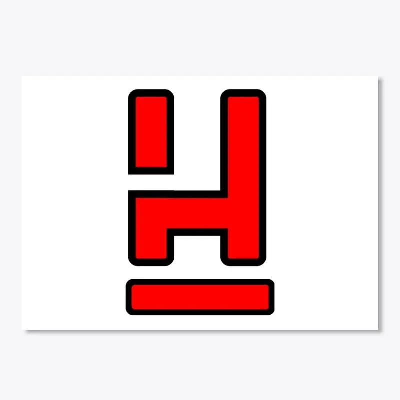 Red/Black "H" Logo Sticker